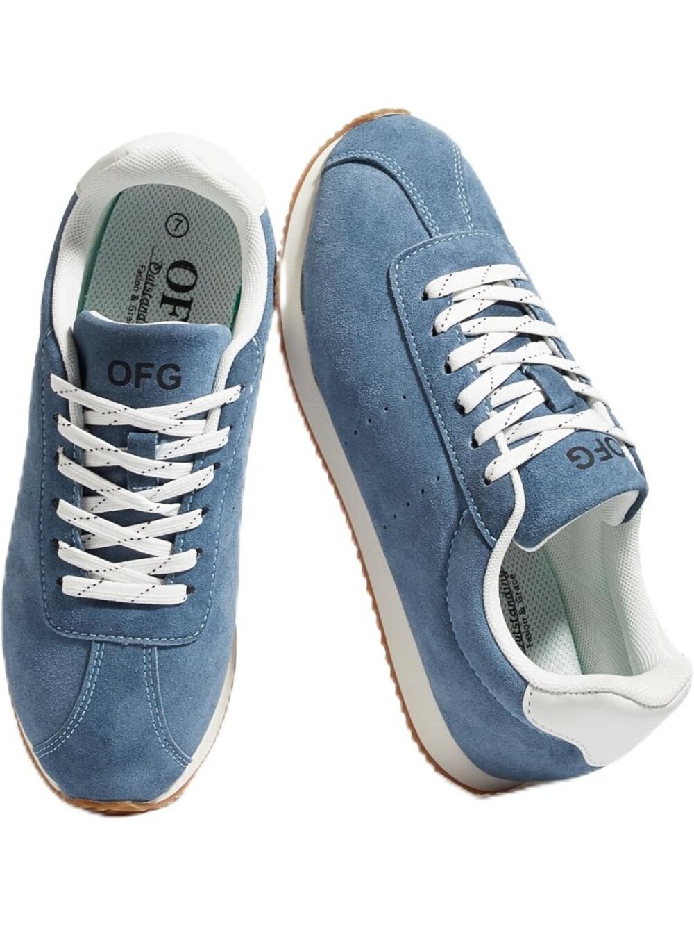 Women's Blue Comfortable Low Top Classic Retro Running Lightweight Sneakers